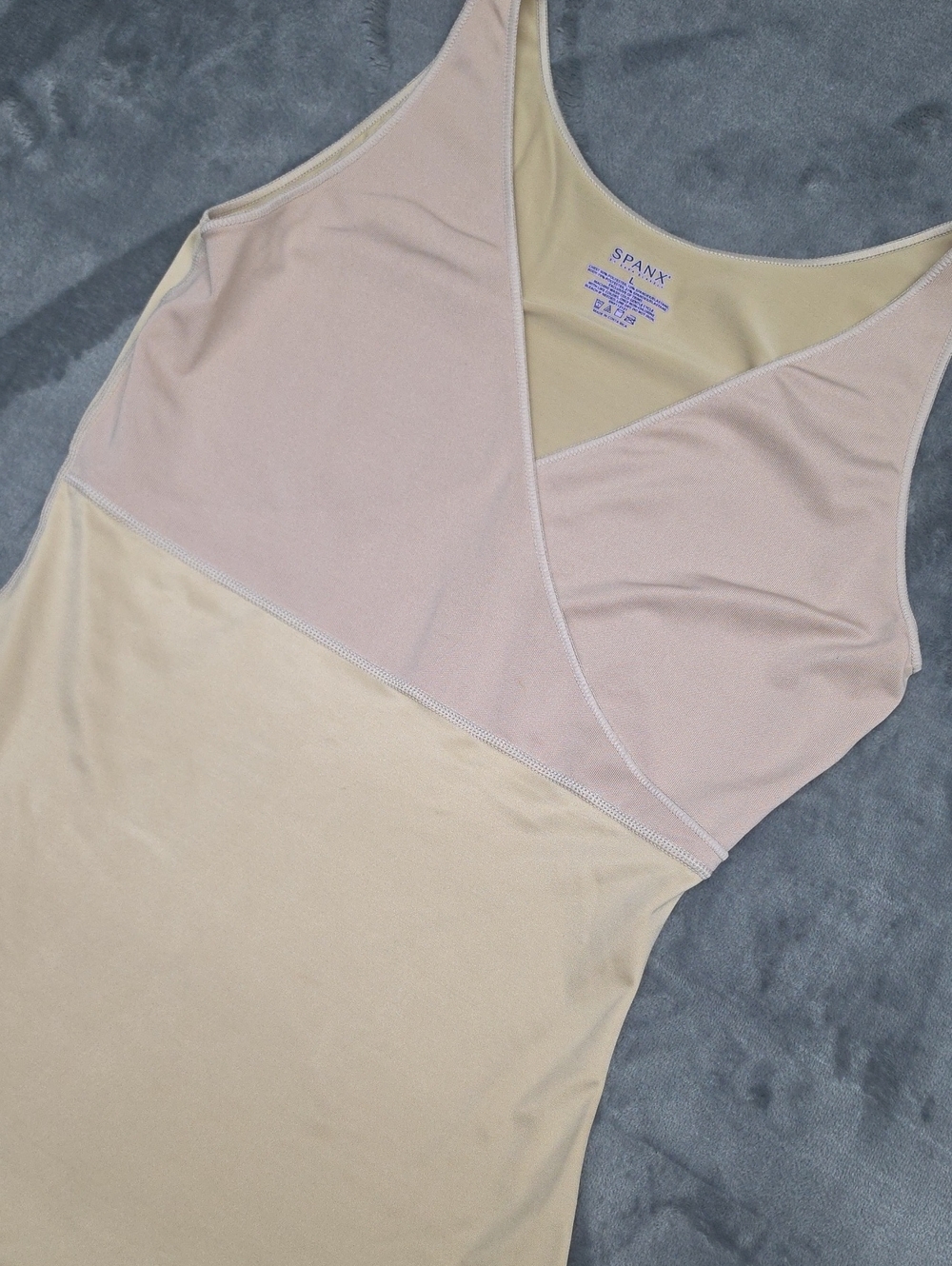 SPANX L Nude & Blush Colorblock Shaping Tank